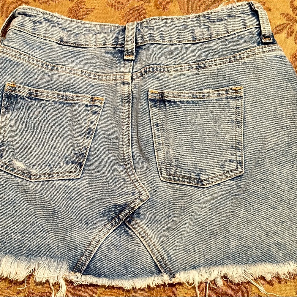 Cute denim mini skirt